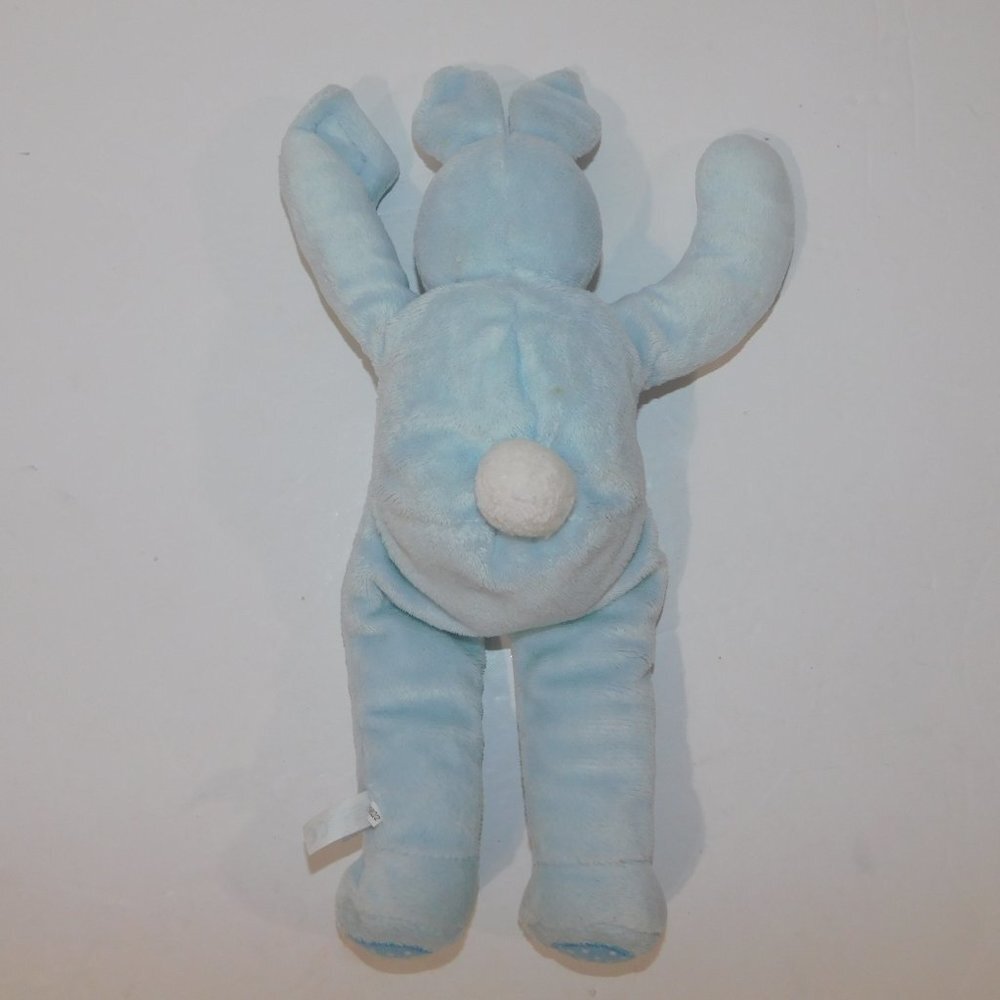 Spiegelburg Home Germany 10" Plush Blue bunny Rabbit Baby Lovey Pacifier holder - Picture 6 of 6